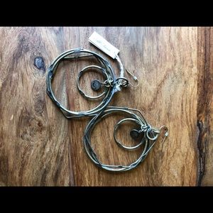 All saints antique brass hoop earrings